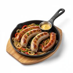 Сковородка с баварскими колбасками
